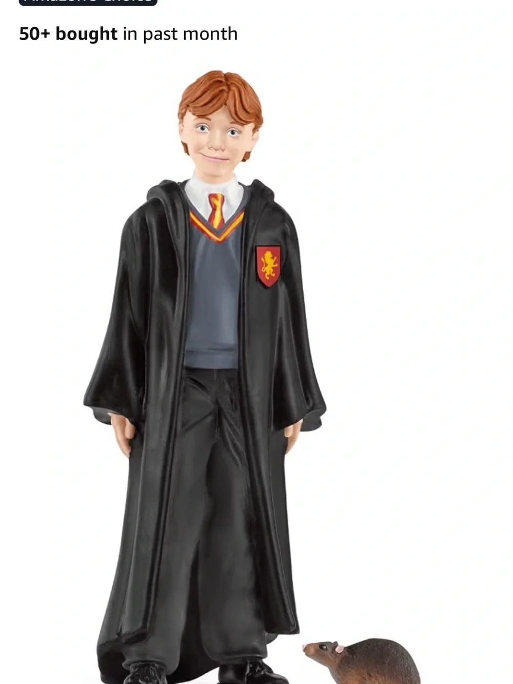 Schleich Harry Potter Ron Weasley Figure with Scabbers - Black and Red